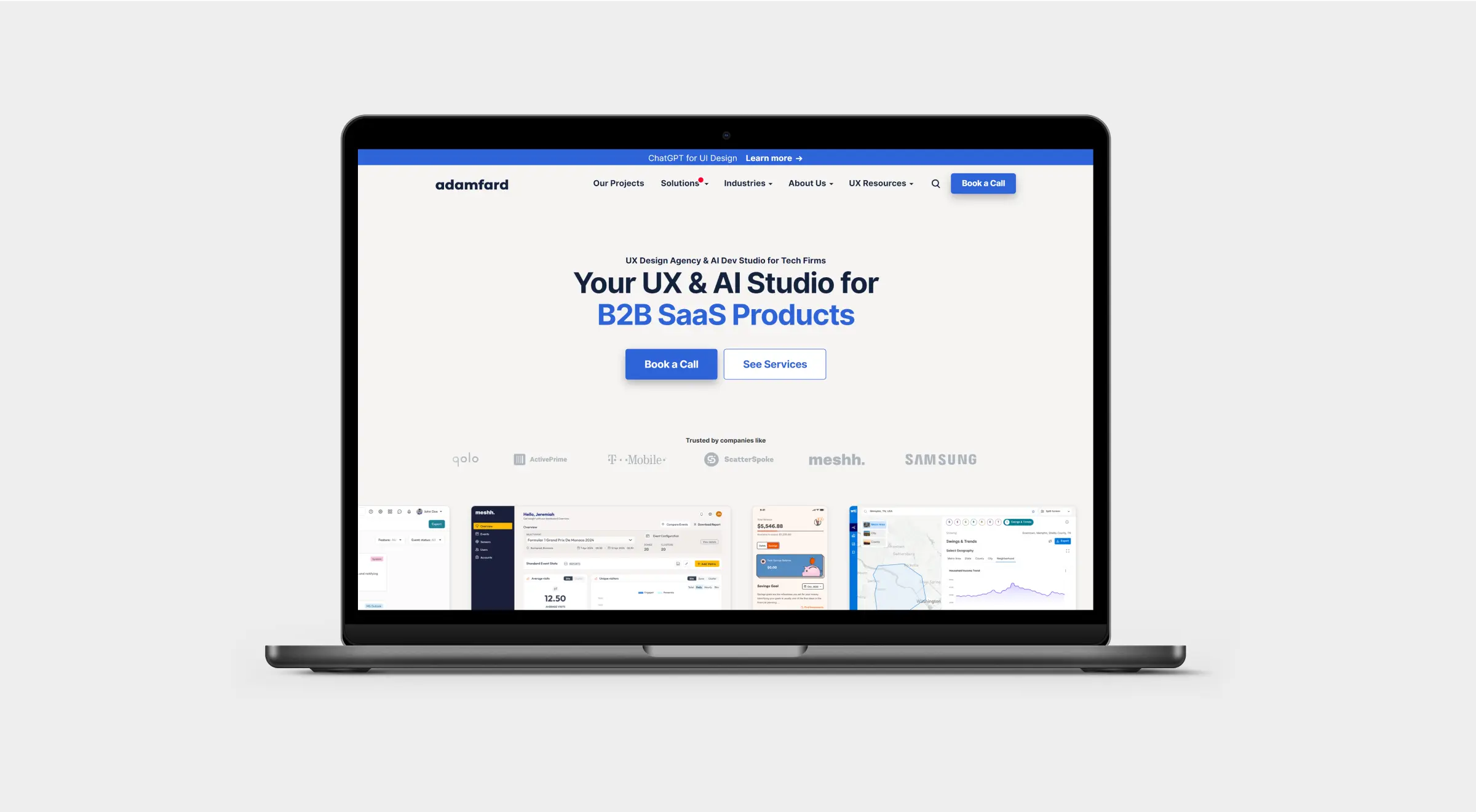 Website of the Adam Fard design studio