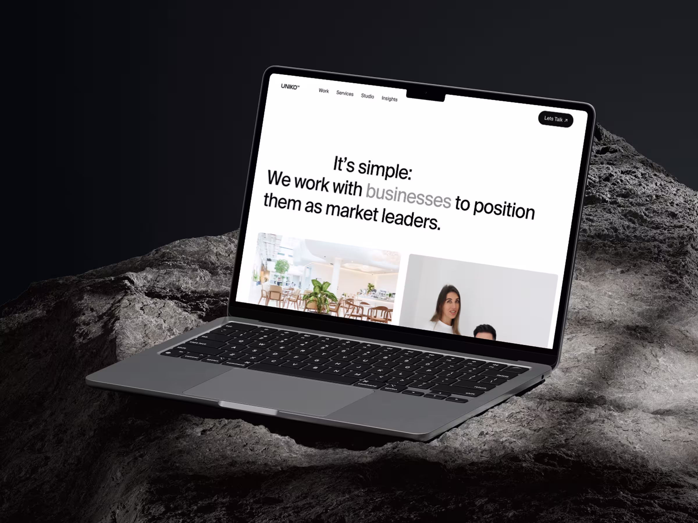 The dotcom of the Uniko design studio