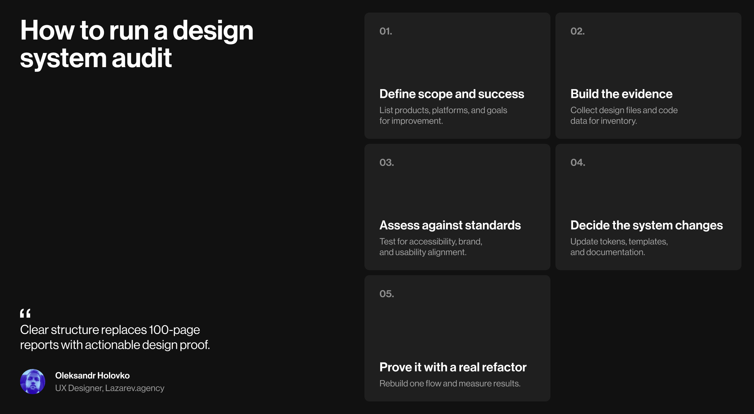 How to run a design system audit in 5 focused moves