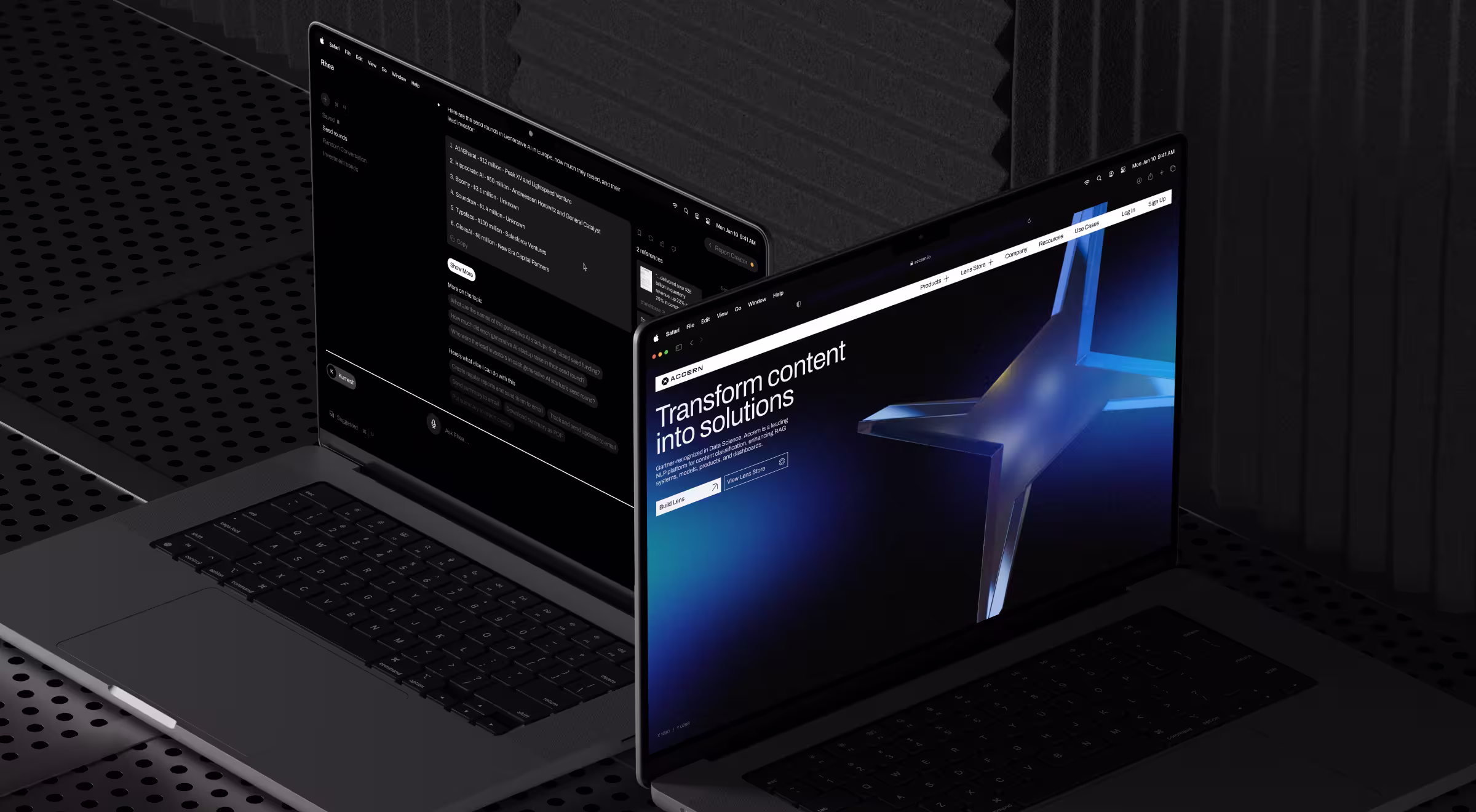 Abstract 3D composition of glossy blue geometric bars and layered platforms symbolizing scalable digital infrastructure, analytics, and modern product systems.