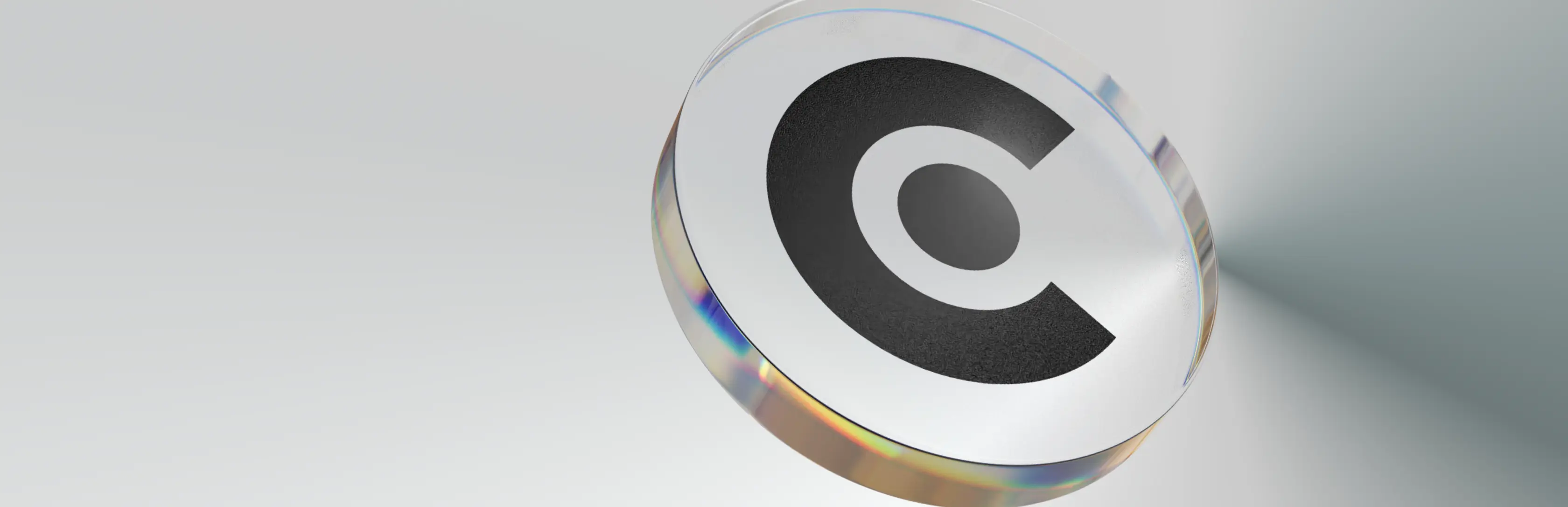 A 3D model of Clutch logo on a white background